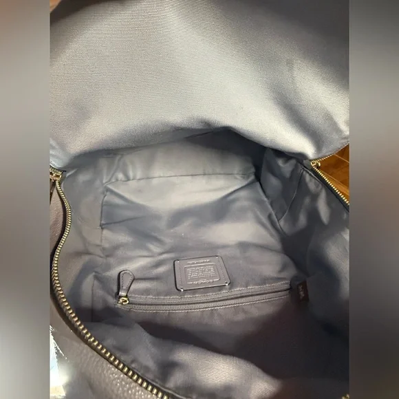 Coach Blue Leather Backpack - Picture 8 of 10